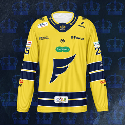 🟡 The Third of Glory – Fife Flyers Replica Challenge Cup Jersey (Yellow) Reduced Prices!! Now £40 (RRP £50) and £45 (RRP £60) !!