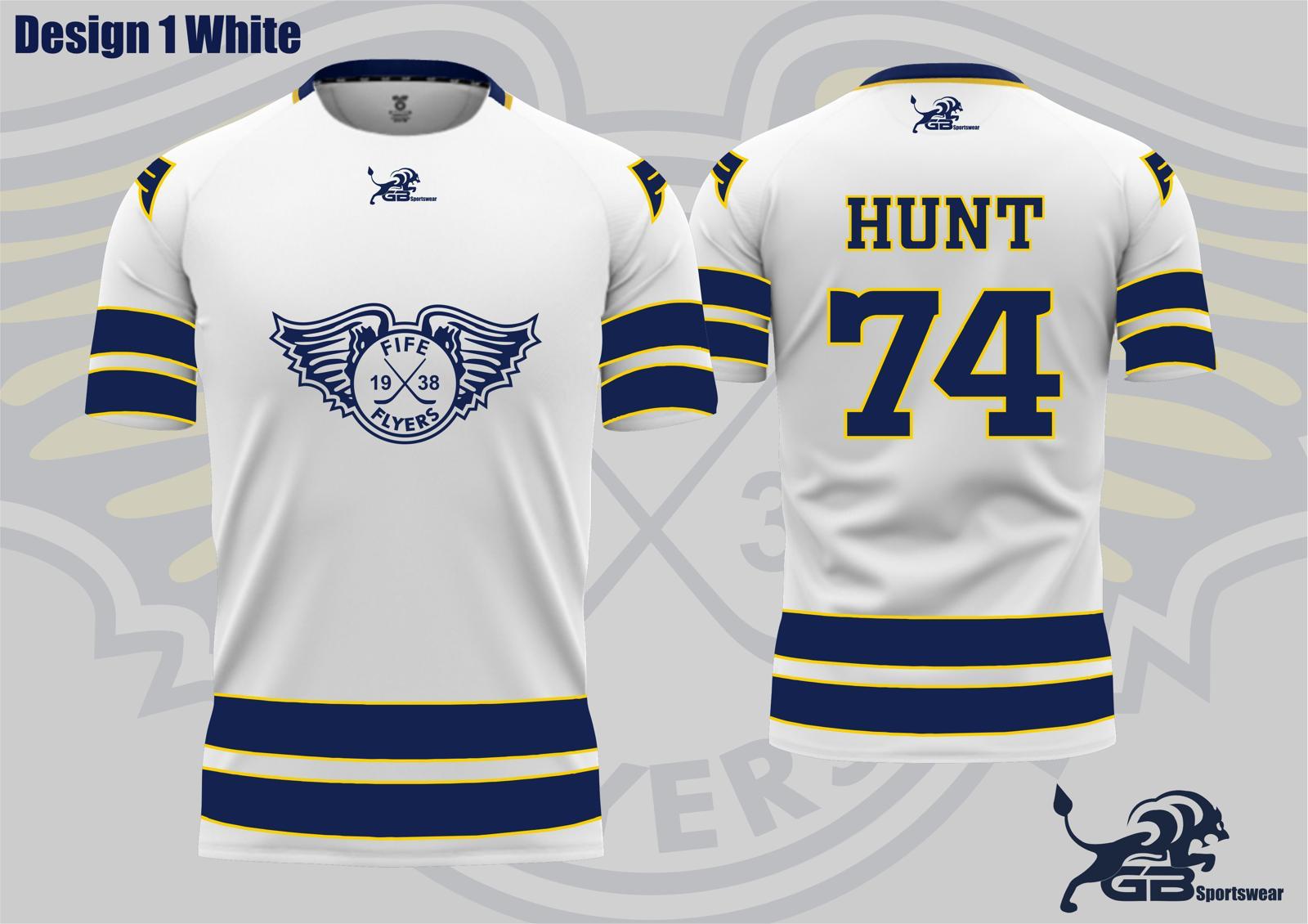 GB Sportswear x Fife Flyers – GARET HUNT #74 Short Sleeve Jersey T-Shirt